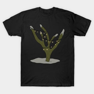 Holiday Lights Cactus Tree 2 T-Shirt